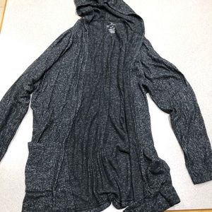 Black jersey cardigan